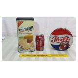 Metal advertising tins