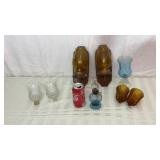 Votive glass candle holders, small kerosene lamp