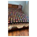 Vintage square granny crochet Afghan