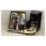 Coffee pot, Hamilton beach electric knife,