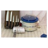 Revere knife set, mixer and crock pot