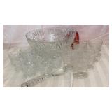 Punch bowl set and sherbet cups