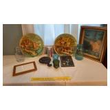 Wall hangings , clock, Ball canning jar blue,