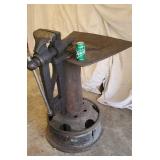 Old 6" blacksmith stump vice mounted on steel