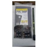 New PVC Tarp 10ftx12ft, New Tarp Grabbers