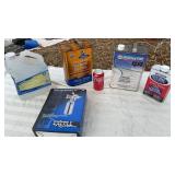 Ex-cell spray gun, mineral spirits, paint thinner