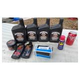 Motorcycle Oil , oil filter, wax, polish