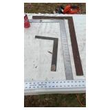 3 metal squares, aluminum 48 inch measuring stick