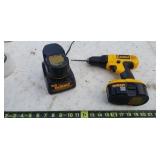 Dewalt 18v. Cordless Drill 2 battery Packs &
