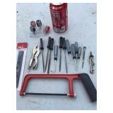 Mini Hacksaw and Blades, Screwdrivers, Files, Etc