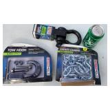 Tow Hook, 2" receiver mount tow ring and safety