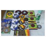 Metal cut off blades, sanding kit, 5" hook and