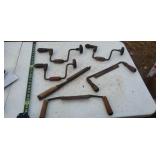 Primitive Drawing Knives, Antique Auger Drills