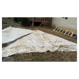 Canvas Pyramid Tent no stakes, 2 to 3 person