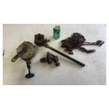 Keyco Grinder, American Pipe Tool, Chain, Brass