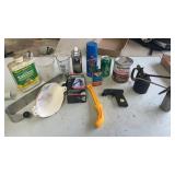 Triple Pour Measuring Glass, Stain, Brush