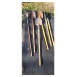 Post hole diggers  shovels   ash shovel
