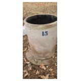 15 gal stone crock (it does have cracks)