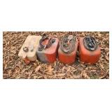 4 boat motor gas tanks ones full of gas