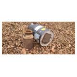 Barrel wood stove never been used old milk can.