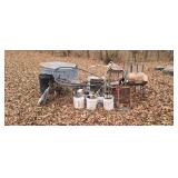 Scrap metal pile steel aluminum copper