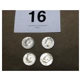 4 Kennedy Half Dollars (2)1971,1972,1973