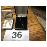 Crown Diamond tie Tack & Stick Pen