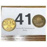 2 Altamont IL. Centennial Tokens