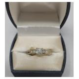 .82 PRINCESS DIAMOND RING W/SIDE STONES