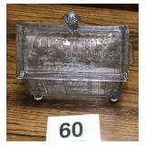 Log cabin Cookie Jar (Chipped)