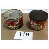 Vintage Coffee Cans with Lids