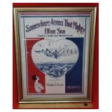 Framed Military Art. Somewhere Across That Mighty