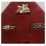 3 Womens Rings. No Markings