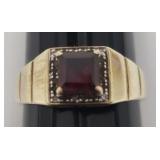 22K Gold 917 Gem Ring.  Size 13.5
