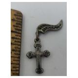 Sterling Silver Cross w General Jackson Pendant.