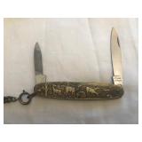 ARNEX POCKET WATCH & KNIFE SET, QUARTZ