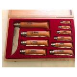 RARE OPINEL 10 PC KNIFE SET #2 THRU #10 &