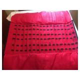 BLACK VINYL 61 ITEM KNIFE ROLL WITH RED