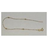 ITALY 585 GOLD BRACELET .68 DWT   7"