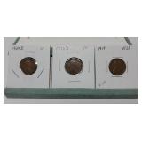 3 Wheat Pennies 1916D, 1917, 1929D