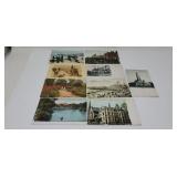 9 Old Post Cards Post Mark 1906-1913