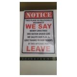 Metal Notice Sign