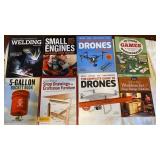 Assorted books-welding, drone, how to build