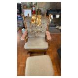 Brown Glider/Rocker w Crochet Arm Covers