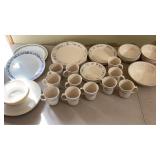 Plates, bowls, saucers and coffee cups