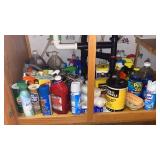 Cabinet full of cleaners (All are 1/2-3/4 the way