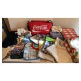 Pot Holders, towels, dish clothes, table cloth,