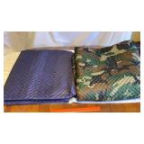 Camo and navy blue 72X80 moving blankets