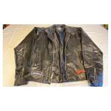 Diamond Plate Buffalo Leather Jacket XL