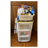 3 drawer cart full of hardware